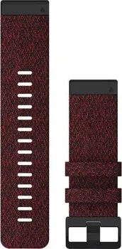 Řemínek na hodinky Garmin QuickFit 26 pro Fenix6X nylonový červený