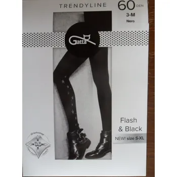 Dámské punčochy Gatta Flash&black 02 60 den Punčochové kalhoty nero-černé