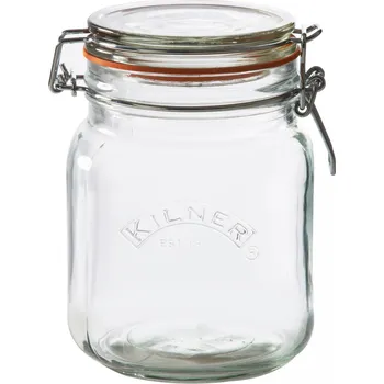 Zavařovací sklenice Kilner 0025.511 zavařovací sklenice s klipem hranatá 1 l