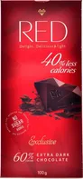 RED Chocolate Extra hořká čokoláda 40% less calories 100 g