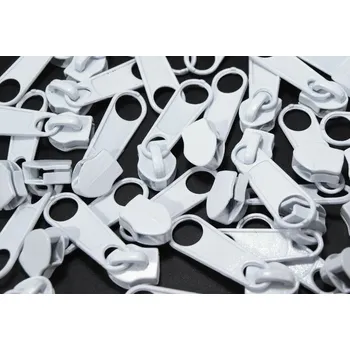 Zip Jezdec nearetační 5mm pro spirálový zip bílý