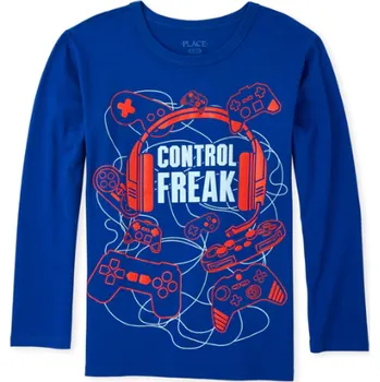 Chlapecké tričko CHILDREN´S PLACE CHLAPECKÉ TRIKO "FREAK" Barva: modrá, Velikost: M (134/140)