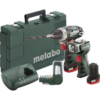 Sada nářadí METABO PowerMaxx BS Basic aku šroubovák 10,8V 2x2Ah Li-Ion + svítilna ULA LED