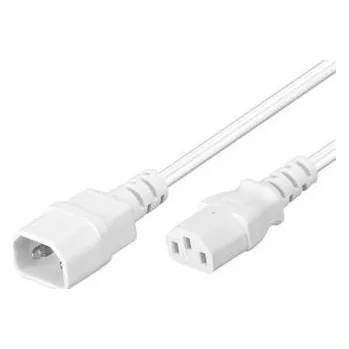 Stolní počítač PremiumCord Prodlužovací kabel síť 230V, C13-C14, bílý 1m kps1w