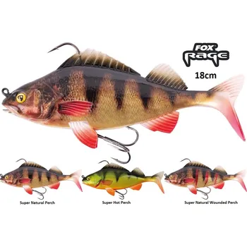 Umělá nástraha FOX Rage gumová nástraha Replicant Realistic Perch 18 cm/85 g barva: Super Natural Perch