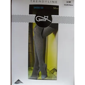 Dámské punčochy Gatta Sassi 03 50 den Punčochové kalhoty grafit-nero-šedočerné