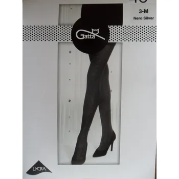 Dámské punčochy Gatta Silver gloss 01 40 den Punčochové kalhoty nero-silver