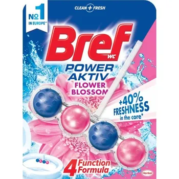 WC čistič Henkel Bref Power Aktiv WC blok 4 x 50 g Fresh Flower