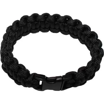 Náramek Max-Fuchs Náramek Paracord 19 mm (plastová spona) Černý Velikost: M/20 cm