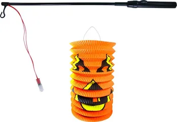 Karnevalový doplněk Rappa Lampion Haloween 15 cm + svítící hůlka 39 cm