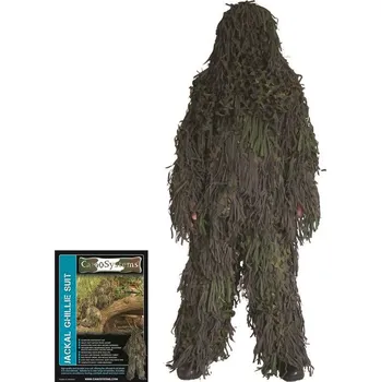Airsoft CAMOSYSTEMS Maskovací oblek Ghillie Jackal zbarvení Woodland Velikost: XL/2XL