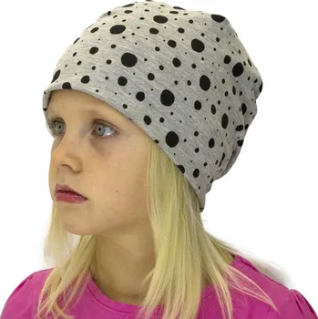 Čepice Funkční úpletová čepice s merinem FANTOM Barva: černé puntíky, Velikost: 48