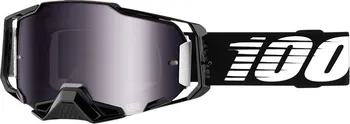 Motocyklové brýle 100% Armega Black zrcadlové sklo