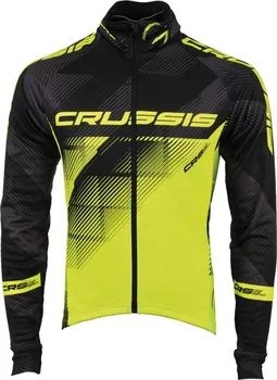 Cyklistická bunda CRUSSIS CSW-040 pánská černá/žlutá fluo