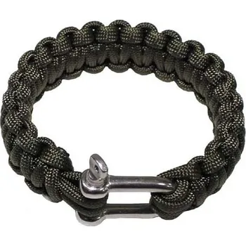 Náramek Max-Fuchs Náramek Survival Paracord 23 mm (kov. spona) Olive Velikost: S/18 cm