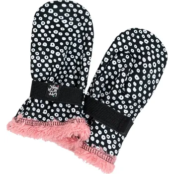 Rukavice černo-fialkové palčáky ze zimního softshellu