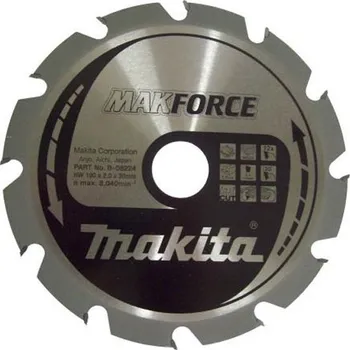 Řezný kotouč MAKITA B-32144 pilový kotouč 190x30 12Z (B-08224)
