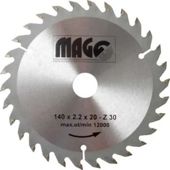 Pilový kotouč Kotouč pilový Magg 140x2,2x20mm/30 zubů - střídavě šikmé
