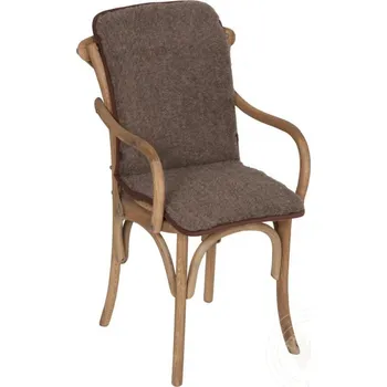 Podsedák Podsedák s opěradlem z ovčí vlny 42x94cm hnědé barvy, Barevné varianty Hnědá, Velikosti 42x94 cm 200-100-00141