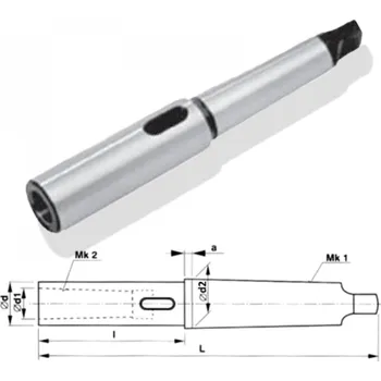 Příslušenství k nářadí Pouzdro redukční prodloužené s MORSE kuželem 5x3