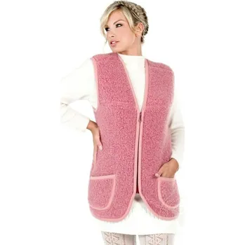Dámská vesta Vesta z ovčí vlny Alpen 4XL růžová, Barevné varianty Růžová, Velikosti XXXXL 200-100-00078