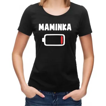 Pánské tričko Rodinné tričko - Maminka (BATERKA), Barva látky tyrkysová modrá, Střih Dámsky, Velikost XS