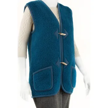 Dámská vesta Vesta z ovčí vlny Alpen na knoflík S-2XL modrá, Barevné varianty Modrá, Velikosti S 200-100-00224