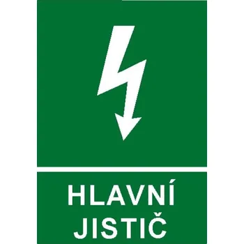 štítek "Hlavní jistič" A7 (7,5x10,5cm), samolepka