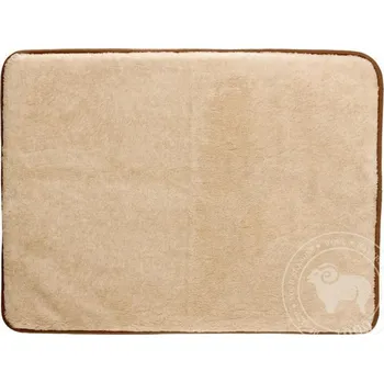 Pelíšek pro psa Podložka pro psy a kočky z ovčí vlny 70x90cm jednostranná, Barevné varianty Béžová, Velikosti 70x90 cm 200-100-00147