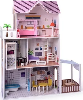Domeček pro panenku Woody Malibu domeček s výtahem růžový  