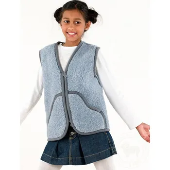 Dámská vesta Dětská vesta L z ovčí vlny světle modrá, Barevné varianty Světle modrá, Velikosti L 200-100-00053