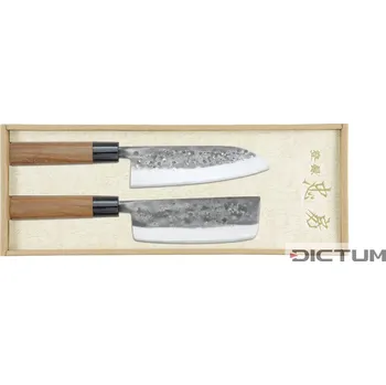 Pracovní nůž Japonské nože 719947 - Tadafusa Hocho Nashiji, 2-Piece Set, Santoku and Usuba