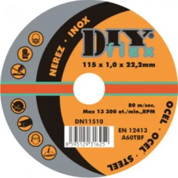 Řezný kotouč DIY DY 11520 (115x2,0) kotouč řezný na ocel (10)