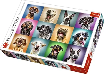 Puzzle Trefl Veselé psí portréty 1000 dílků