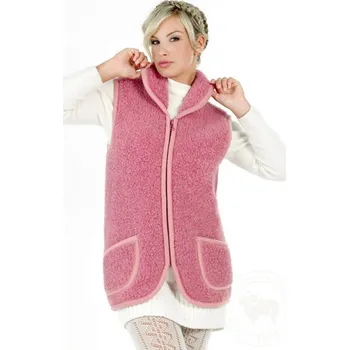 Dámská vesta Vesta z ovčí vlny Pyrenees S-XL růžová, Barevné varianty Růžová, Velikosti S 200-100-00079