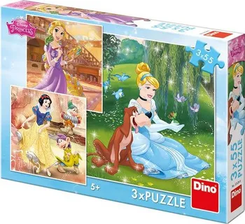 Puzzle Dino Disney Princezny Volné odpoledne 3 x 55 dílků