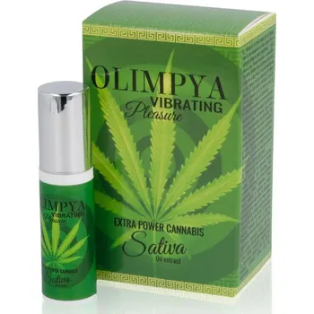 Lubrikační gel Olimpya Vibrating Pleasure Extra Power Cannabis Sativa Oil Extract 6ml