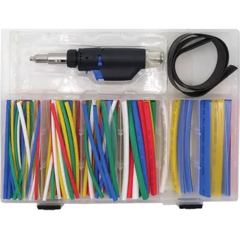 Páječka Plynová mikro pájka a stahovací bužírky, 162 dílů (Welzh Werkzeug)