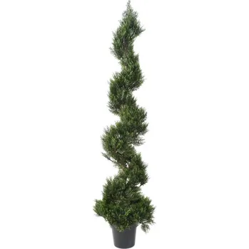 umělá květina CYPŘIŠ MINI NEW SPIRAL WIDE, 180cm (Luxusní umělý jehličnan)