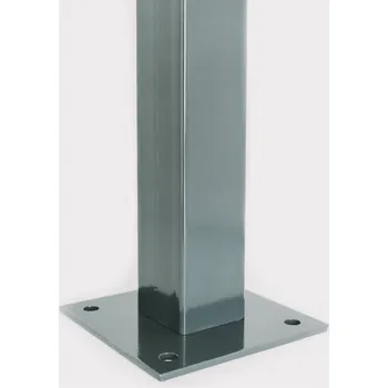 Plotový sloupek Sloupek čtyřhranný Zn 60/60/2200 zinkovaný s patkou