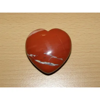 Drahý kámen Jaspis červený - Masážní kámen - srdce - khs92
