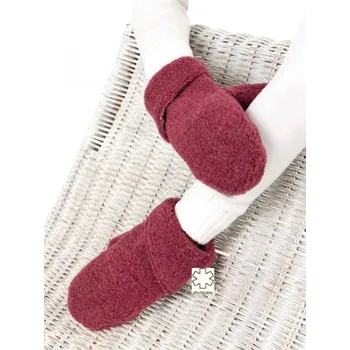 Rukavice Dětské rukavice z ovčí vlny XS-L vínové, Barevné varianty Vínová, Velikosti 5-7 let 200-100-00003