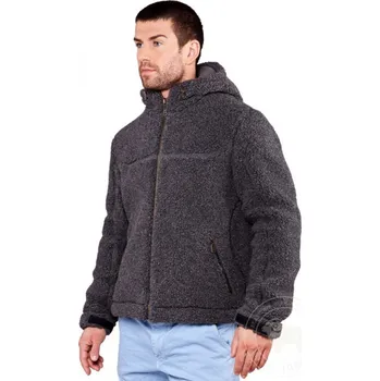 Pánská zimní bunda z ovčí vlny - Adventure, tmavě šedá, Barevné varianty Tmavě šedá, Velikosti 44 200-100-00215