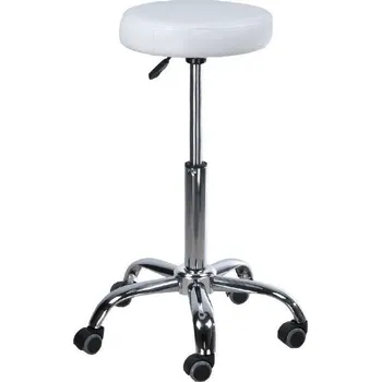 LuxuryForm DESIGN Taburet PING na podstavě s kolečky - bílý