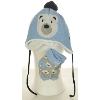 Čepice Čepice +ponožky Eisbär My First Eisbaer Set Velikost: 41 sv.modrá