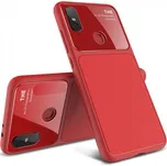 Lenuo ochranný kryt z plastu a tvrzeného skla pro Xiaomi Mi A2 - červený
