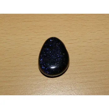 Drahý kámen Avanturín modrý třpytivý - Přívěsek - tromlovaný kámen vrtaný - kpt16