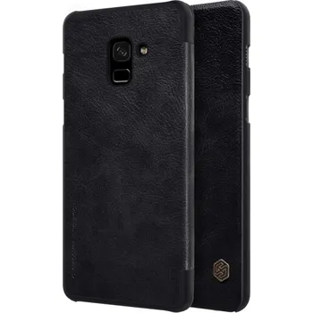 Pouzdro na mobilní telefon Nillkin Qin kožené flipové pouzdro pro Samsung Galaxy A8 Plus (2018) - černé
