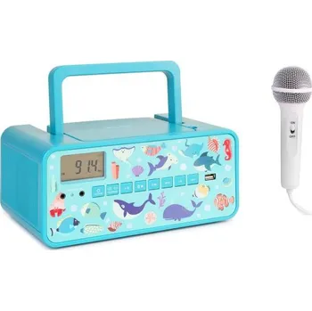 Karaoke Auna Kidsbox Underwater CD Boombox tyrkysový