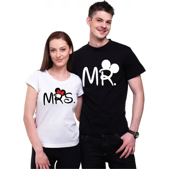 Pánské tričko Pánské / dámské tričko Mr./Mrs. Mickey (cena za 1ks), Barva látky růžová , Tričko Dámské tričko, Velikost XXL